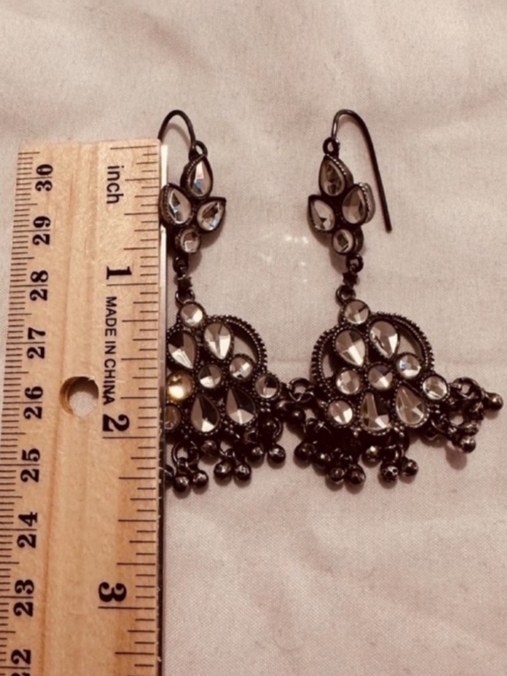 Kundan Silver Earrings - Picture 5 of 8